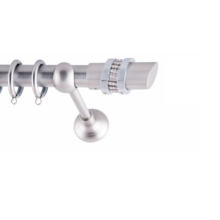 ΚΟΥΡΤΙΝΟΞΥΛΟ TWO RINGS STRASS FRANS Φ25 ΝΙΚΕΛ ΜΑΤ ΜΕ NIKEK MAT