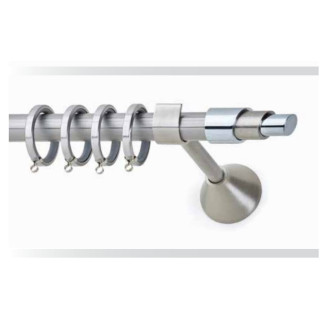 inox κουρτινόβεργα Fliper Φ20 Νίκελ σατινέ