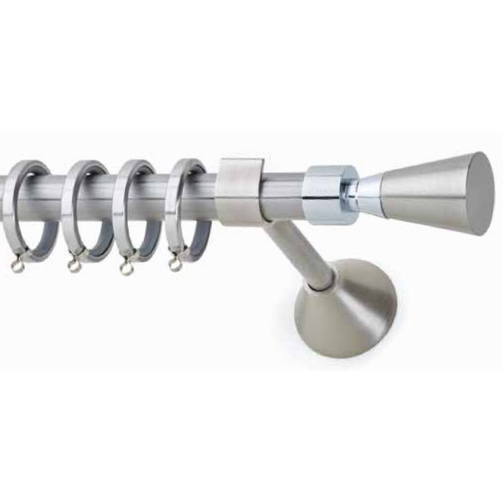 inox κουρτινόβεργα MARINER Φ20 Νίκελ σατινέ