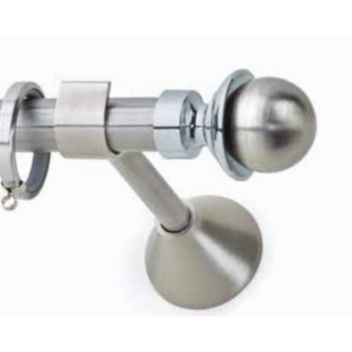 inox κουρτινόβεργα CRONOS Φ20 Νίκελ σατινέ