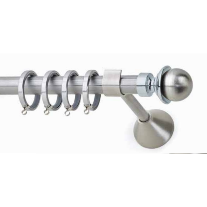 inox κουρτινόβεργα CRONOS Φ20 Νίκελ σατινέ