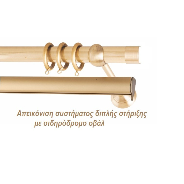 ΚΟΥΡΤΙΝΟΞΥΛΟ AMORE FRANS Φ25 ΟΡΟ ΜΑΤ ΧΡΥΣΟ