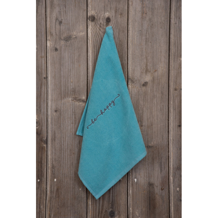 Λαβέτα 40x40 - Be Happy Petrol