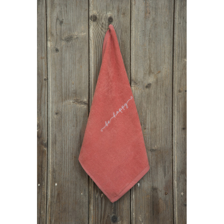 Λαβέτα 40x40 - Be Happy Terracotta