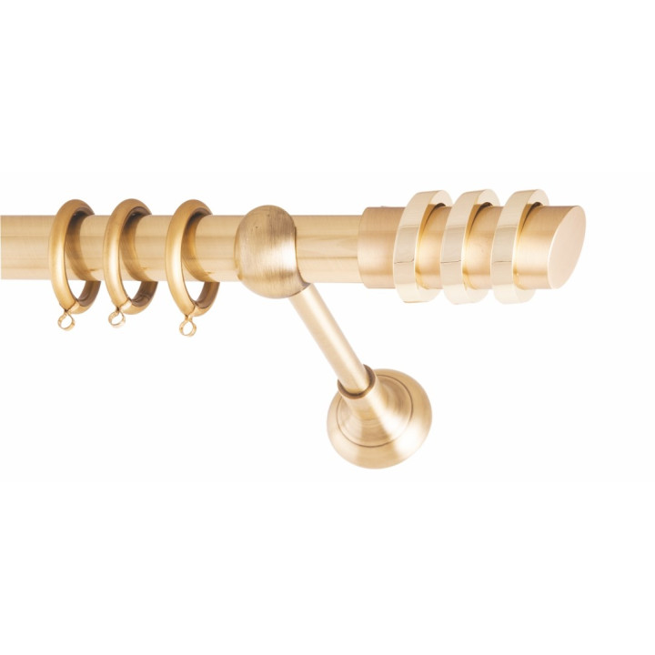 ΚΟΥΡΤΙΝΟΞΥΛΟ THREE RINGS FRANS Φ25 ΟΡΟ ΜΑΤ ΧΡΥΣΟ