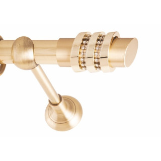 ΚΟΥΡΤΙΝΟΞΥΛΟ THREE RINGS STRASS FRANS Φ25 ΟΡΟ ΜΑΤ ΧΡΥΣΟ