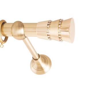 ΚΟΥΡΤΙΝΟΞΥΛΟ TRIPLO STRASS FRANS Φ25 ΟΡΟ ΜΑΤ ΧΡΥΣΟ