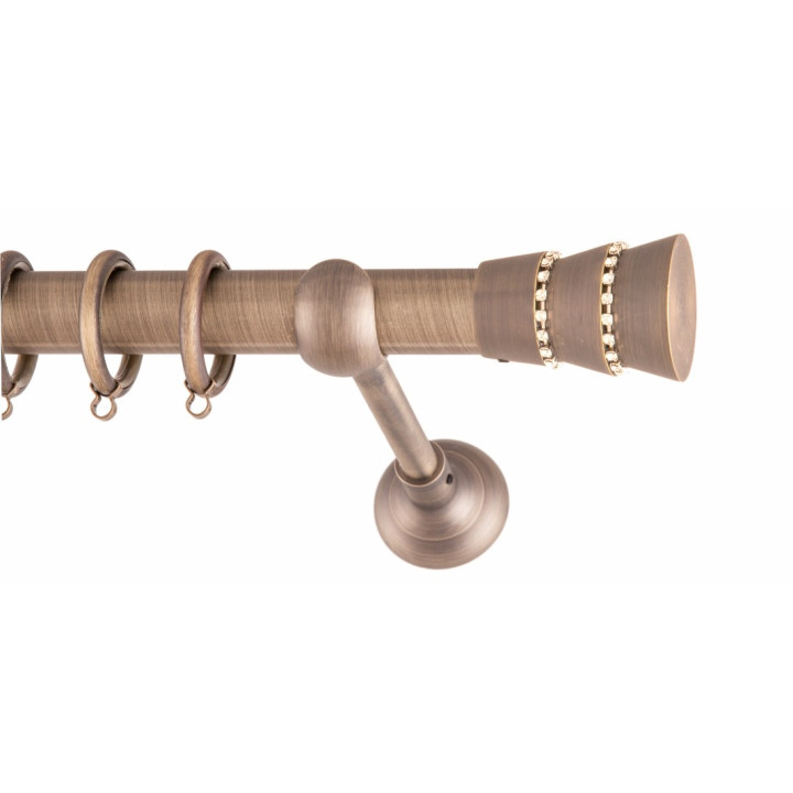 ΚΟΥΡΤΙΝΟΞΥΛΟ TRIPLO STRASS FRANS Φ25 ANTIK