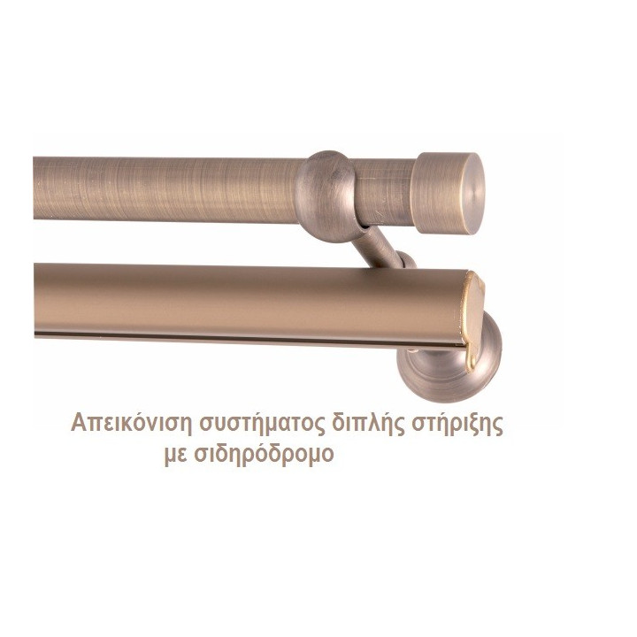 ΚΟΥΡΤΙΝΟΞΥΛΟ TWO RINGS FRANS Φ25 ANTIK